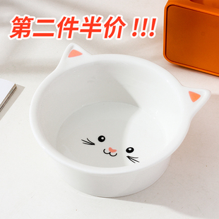 狗盆猫碗陶瓷单碗防滑防打翻狗碗猫咪水碗猫粮食盆替换碗宠物用品