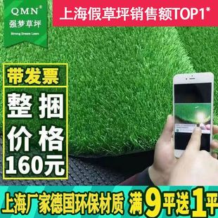 上海强梦仿真草坪地毯户外假屋顶楼顶，隔热人工幼儿园塑料人造草皮