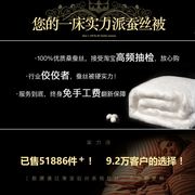 湘溪坊春秋夏凉空调被 天然双宫100桑蚕丝被芯裸胎手工蚕丝冬被子