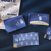 4套宇航员生日祝福贺卡带(贺卡带，)信封创意小卡片，ins风留言圣诞节元旦新年