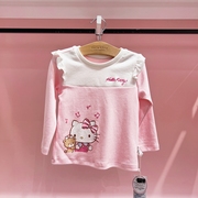 Hello kitty秋童装女童圆领休闲长袖T恤打底衫