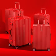 红色行李箱结婚陪嫁皮箱，密码旅行中国风拉杆箱，女新娘婚礼嫁妆压箱
