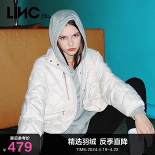 LINCCHIC金羽杰轻薄短款羽绒服女冬季外套女秋冬款夹克Y22801089