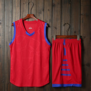 大红色篮球服青少年速干冰丝运动服男装学生定制队服网眼透气球衣