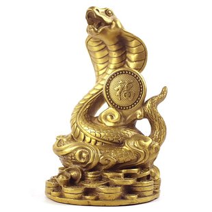 玄众阁 铜蛇吉祥物十二生肖蛇摆件饰品金蛇工艺品蟒蛇形金属属蛇