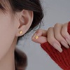 s925银针玫瑰花耳钉女小众，设计感螺丝拧扣耳环，高级感气质花朵耳饰