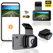 车载行车记录仪WiFi高清夜视4K双镜头定位Dual Lens Car DVR GPS