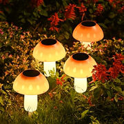 led太阳能感应蘑菇小夜灯，户外防水庭院花园，布置草坪地插别墅装饰