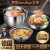 kunzhan304不锈钢泡面碗带盖大号碗学生快餐杯，便当饭盒方便面碗