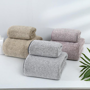 竹炭纤维珊瑚绒毛巾浴巾，三件套礼盒装带手提袋吸水