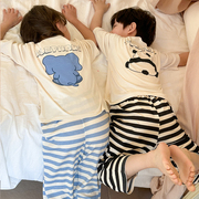 儿童睡衣莫代尔夏季薄款男女童家居服，男女孩宝宝，七分袖空调服套装