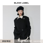 blanklabel极简高级宽松加厚毛呢西装外套，女秋冬羊毛呢子大衣