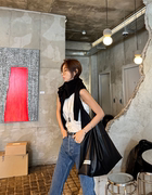 haners家韩国女轻奢设计师2024年春柔软的仿羊皮简约大口袋包
