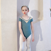 儿童舞蹈服纱裙白色半身裙，女童练功服夏季短袖芭蕾舞裙中国舞套装