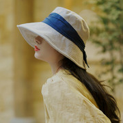帽子女日系春夏uv防紫外线，遮脸大小头围太阳帽，防晒帽遮阳帽渔夫帽