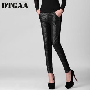 DTGAA女士外穿羽绒裤冬季修身显瘦保暖长裤子加厚中腰铅笔小脚裤