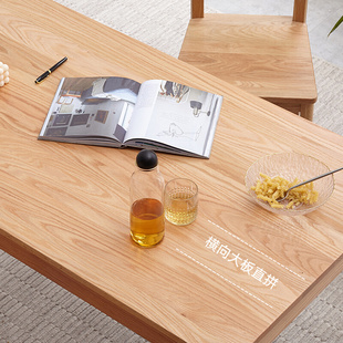 定制实木餐桌北欧办公桌，简约现代小户型家用橡木，餐桌椅组合长方形