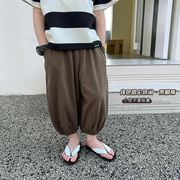 儿童裤子宝宝哈伦裤2023夏装，小童长裤宽松男童休闲束脚防蚊裤