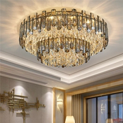 客厅吸顶灯圆形水晶灯简约现代大气卧室，餐厅灯2023年轻奢灯具
