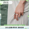 ZEGL设计师花梦系列花朵戒指女小众设计指环时尚个性开口食指戒子