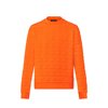 欧洲直邮louisvuitton路易威登男士针织衫橙色，圆领绗缝保暖时尚
