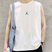 Jordan无袖背心男2024夏季AJ篮球运动服耐克训练服T恤DM1828