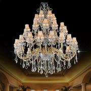 欧式蜡烛灯美式客厅灯，水晶卧室餐厅灯具，轻奢大气复式楼别墅灯