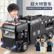 超大号特警惯性玩具车越野车，救护车110警察车可开门男孩益智玩具