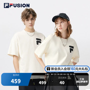 filafusion斐乐潮牌短袖t恤情侣款夏季宽松男士运动休闲女子短t