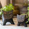 掬涵黑猫咪抽象艺术花盆花器装饰收纳杂货花园园艺摆件礼物