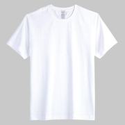 纯白色t恤男女宽松纯棉圆领，短袖空白文化衫定制班服diy手绘广告衫