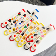 韩国幼儿园姓名牌彩色，字母定制飘带刺绣姓名儿童，书包织带可爱挂件