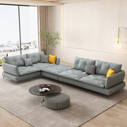 高回弹海绵乳胶软沙发田园现代绒布艺沙发小户型客厅羽绒沙发组合