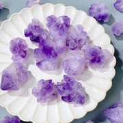 天然水晶紫水晶原石矿石，碎石宝石标本石头，乌拉圭紫晶簇标本鱼缸石