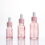 滴管精油分装瓶化妆品调配瓶桃粉色精油瓶玻璃，滴管精华液瓶空瓶