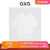 GXG男装2024夏季商场同款休闲白色圆领短袖T恤G24X442019