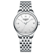 冠琴全自动机械表表，日历简约瑞士手表品牌，女商务白色国产腕表