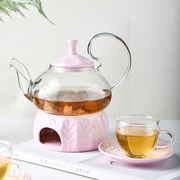 ins花茶壶玻璃茶具套装蜡烛，煮茶器带过滤高颜值养生水果茶壶套装