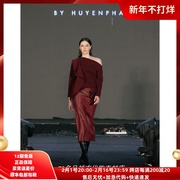 ZS名品越南设计师LALLEE 23高级感红色性感女神气质套装