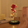 玫瑰花玻璃灯罩七夕情人节，礼物创意礼物金箔玫瑰花永生花