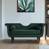 美式布艺双人沙发墨绿色绒布，卧室床尾凳，客厅贵妃椅小户型客厅家具