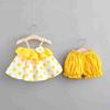 网红一岁女宝宝公主裙子0-1周婴幼儿夏季衣服2到3纯棉套装4个5月6