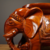 花梨木雕大象换鞋凳摆件，实木雕刻大象凳子工艺品，家居客厅红木装饰