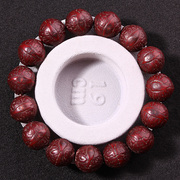 尼泊尔凤眼菩提子手串男正圆单圈女文玩佛珠手持高抛包浆红色念珠