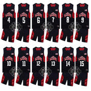 美国队球衣梦十队篮球服套装，男篮球训练服运动背心比赛定制篮球服