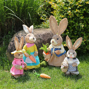 兔子森系田园风摆设幼儿园环境布置材料庭院装饰花园植物角自然角