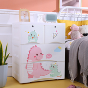 加厚卡通抽屉式收纳柜塑料，储物柜宝宝儿童衣柜玩具，整理箱五斗柜子