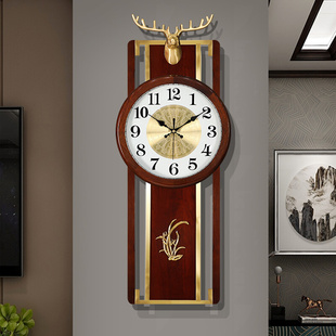 黄铜轻奢新中式挂钟客厅家用时尚，古典挂表高档大气餐厅装饰时钟表