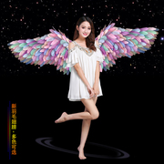 天使羽毛翅膀道具多色可选cos发光背饰模特，走秀表演成人写真拍照