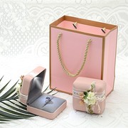 高R端钻戒盒子求婚高级小戒指盒带灯高档创意小公主珠宝首饰盒